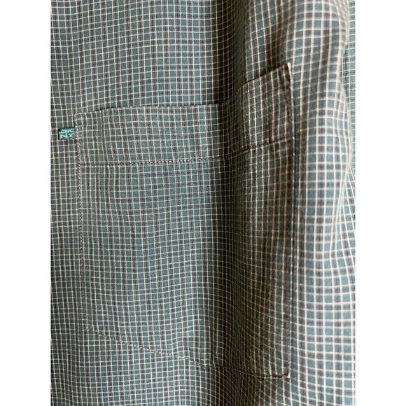 DKNY Men's Blue & Black Plaid Button Down Oxford Shirt Size Extra Large - Picture 3 of 9